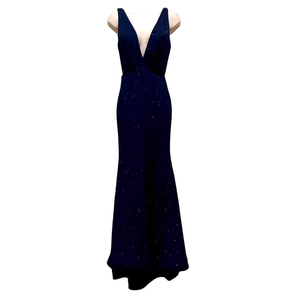 Blush navy blue sparkling gown size 2.